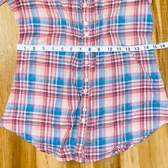 Rubbish plaid button down size M - Picture 12 of 13